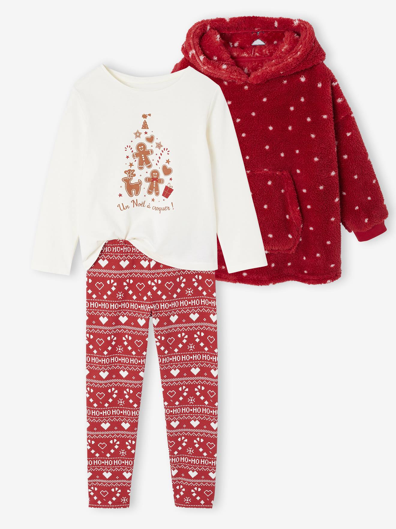 Vertbaudet Kerst Pyjama Set Voor Meisjes Rood