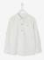 Chemise col Mao en coton/lin garçon manches retroussables BLANC+bleu ciel+Bleu moyen+vert - vertbaudet enfant 