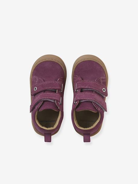 Zachte lederen baby-slofjes voor de eerste stapjes beige, bedrukt+blauw, bedrukt+brons+goud+goudgeel+groen, bedrukt+oudroze+roze (poederkleur)+roze, bedrukt+rozen+turquoiseblauw+veel roze+zachtpaars - vertbaudet enfant 
