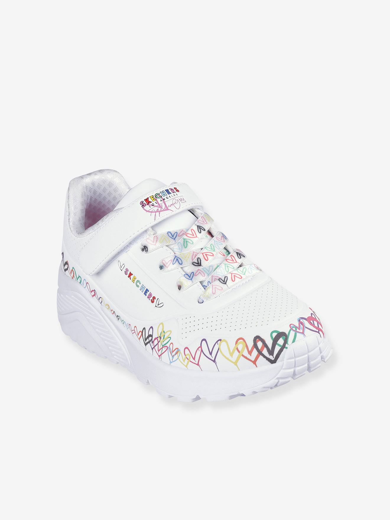 Skechers Street Uno Lite Heart Craze Baskets Wit