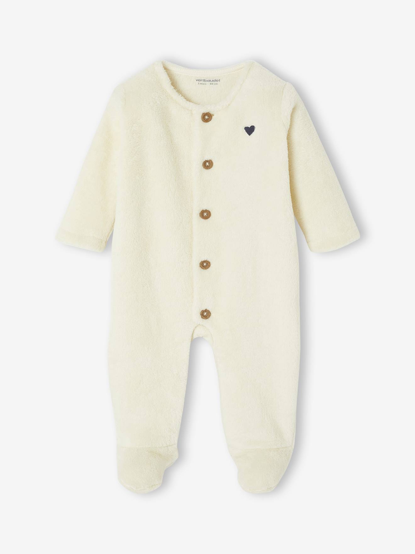 Vertbaudet Onesie Voor Pasgeborenen Dier Of Hart Ecru