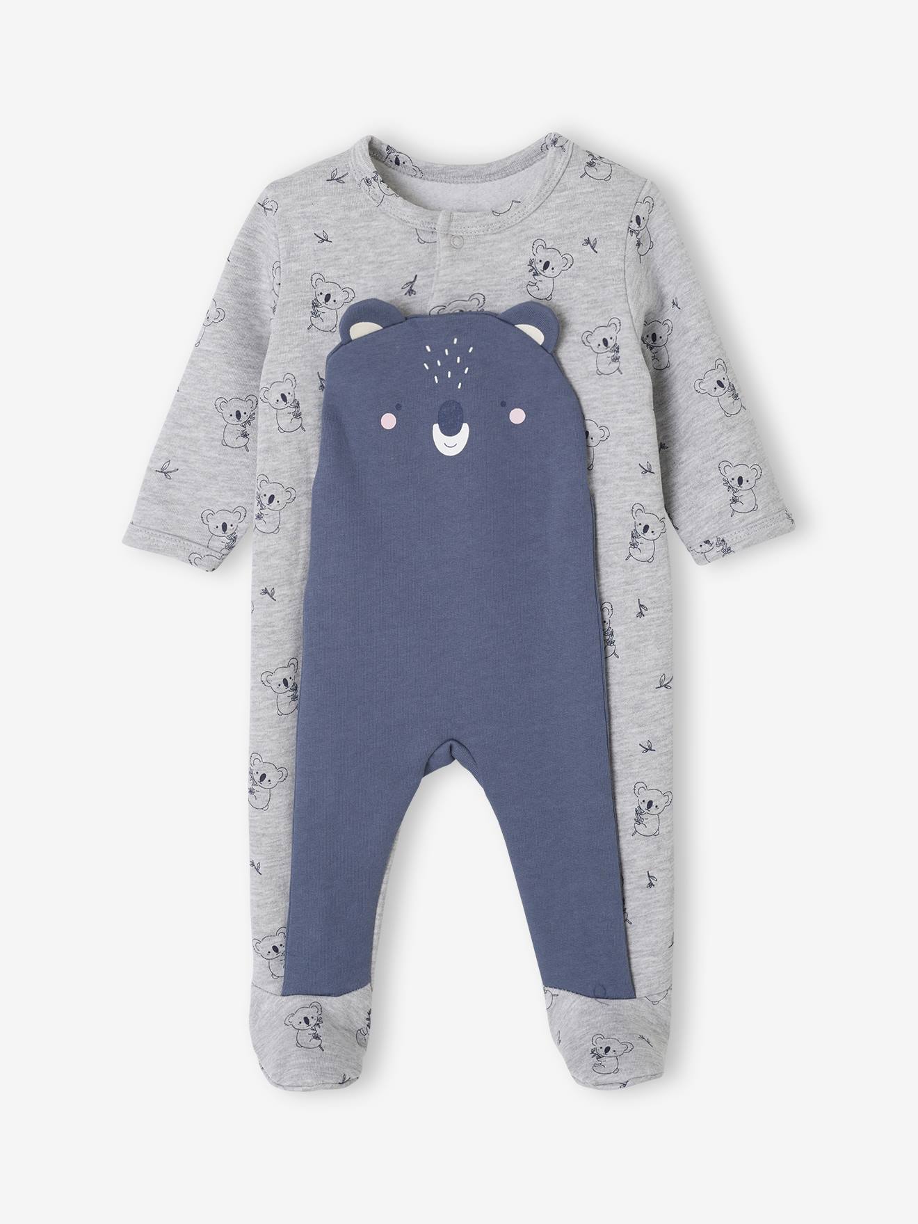 Vertbaudet Babyslaappakje Voor Pasgeborenen Van Sweatstof Koala Gemêleerd Grijs