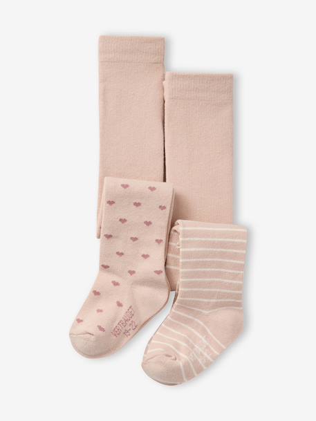 Bébé-Lot de 2 paires de collants fantaisie bébé fille