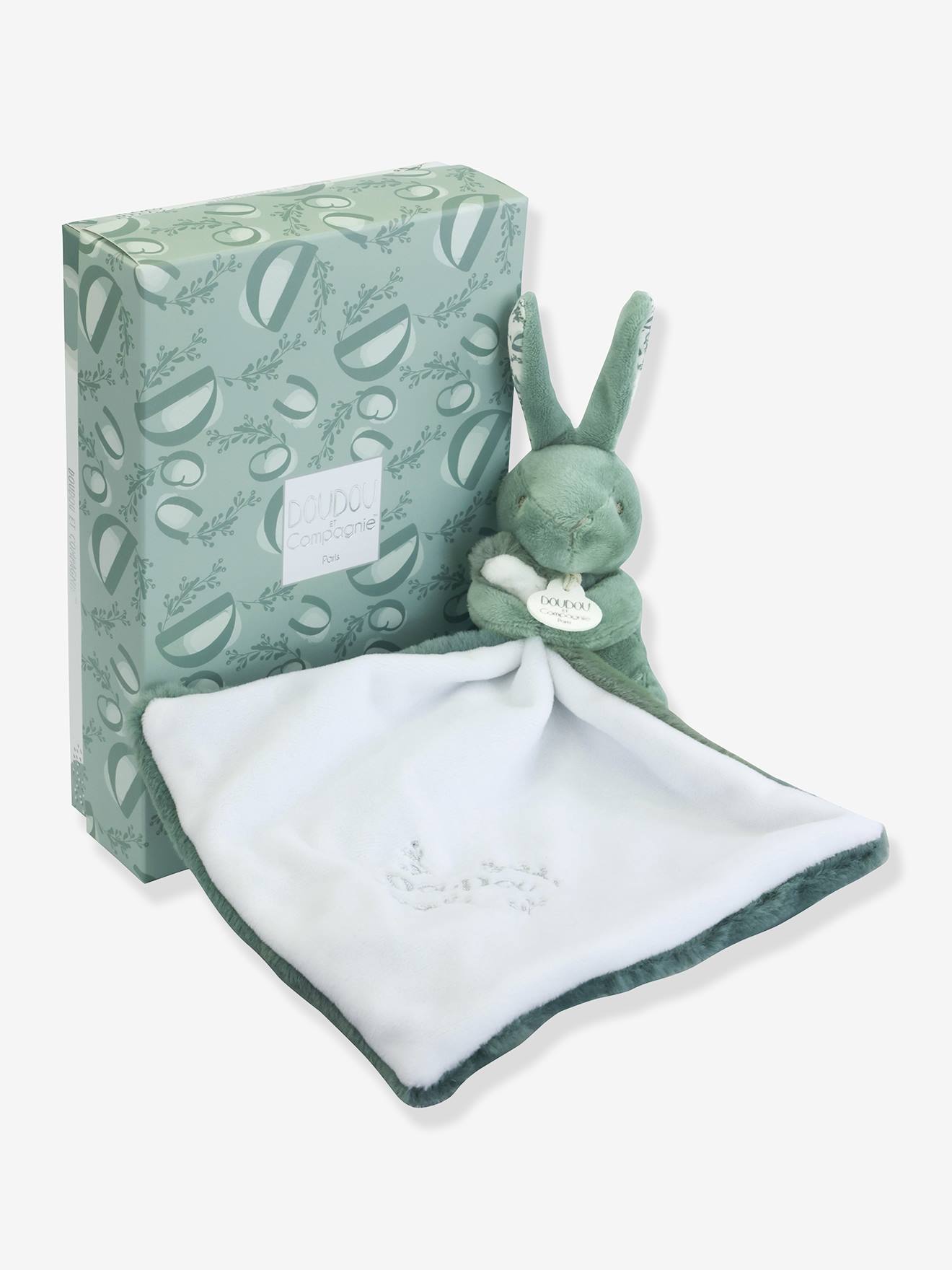 Doudou & Compagnie Knuffelkonijn Saliegroen