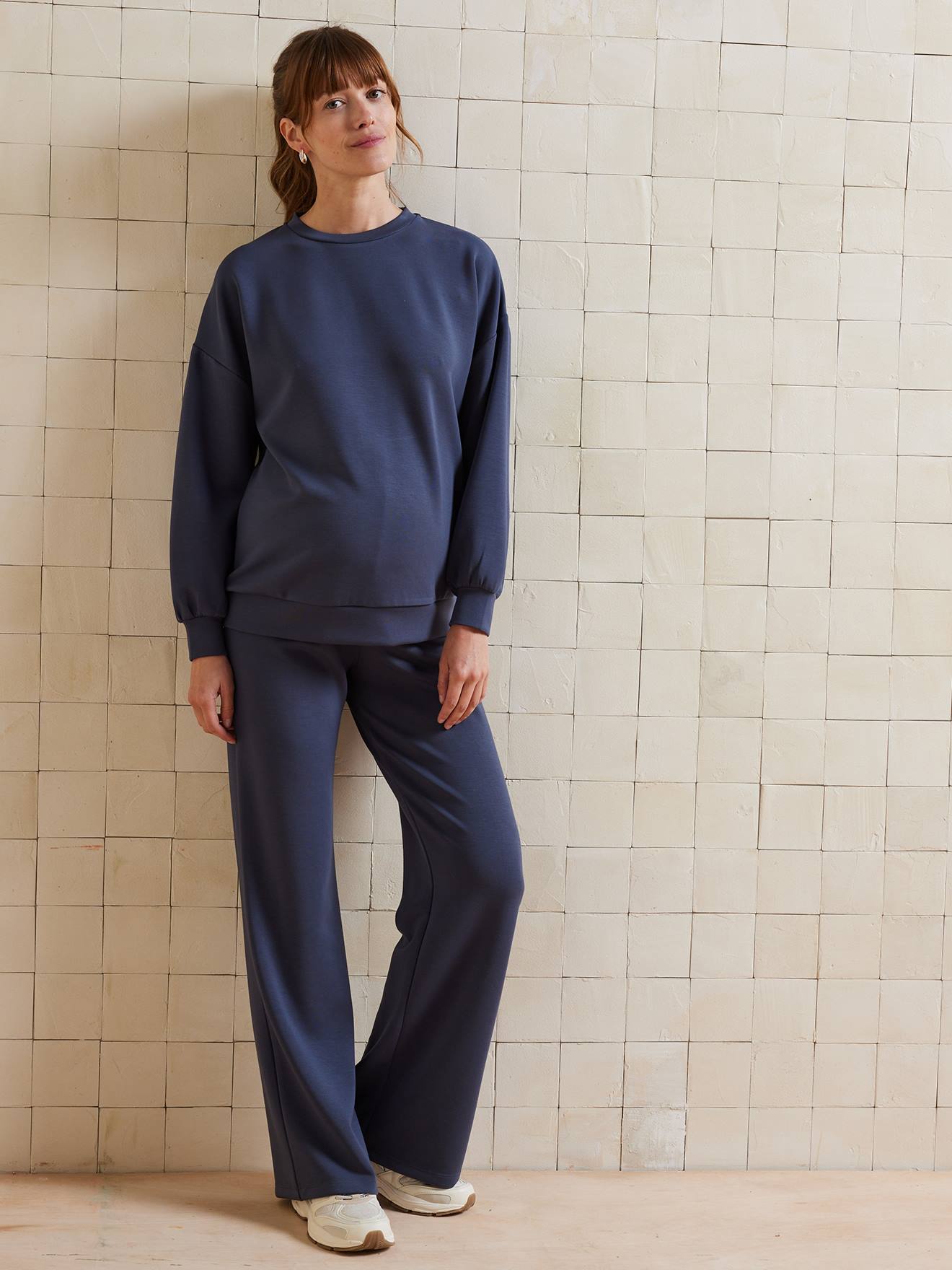 Vertbaudet 2-delige Homewear Set Voor Zwangere Vrouwen Leiblauw