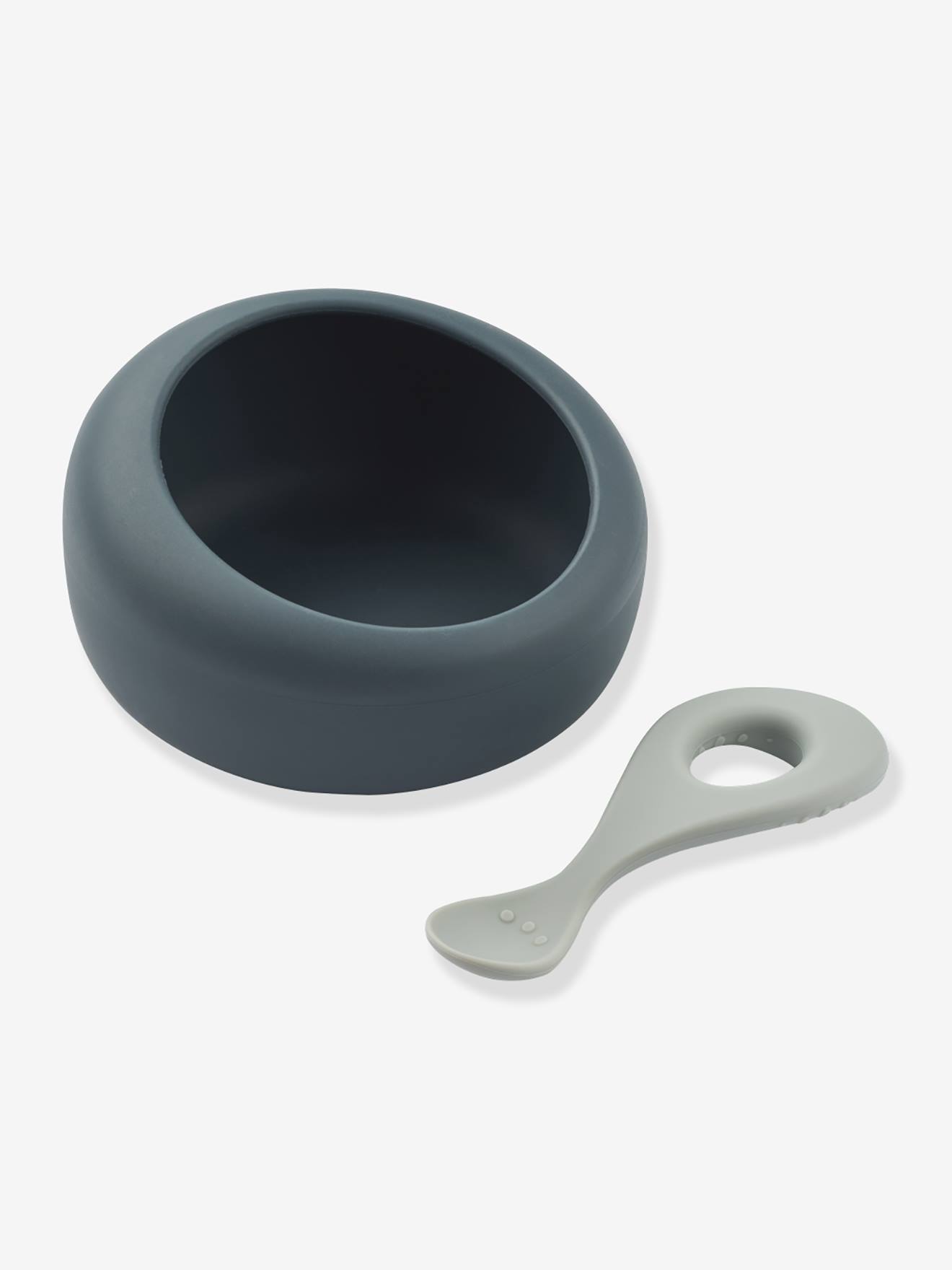Sparia bol+cuillère silicone bleu