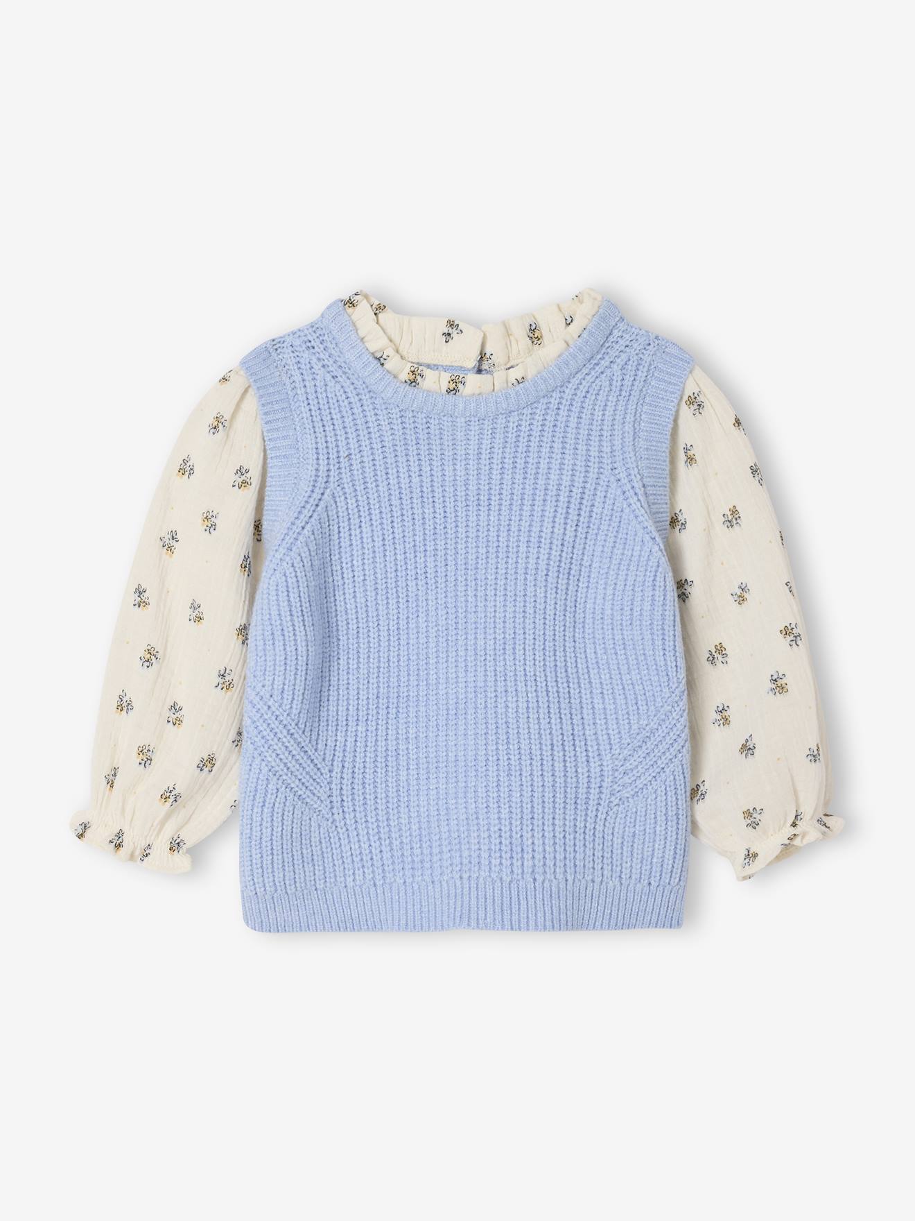 Vertbaudet 2-in-1 Trui Baby Hemelsblauw