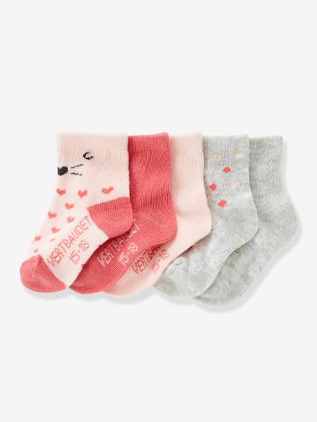 Lot De 5 Paires De Chaussettes Bebe Oeko Tex Lot Rose Pale Bebe