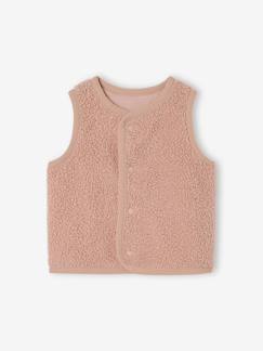 -Mouwloos baby vest in imitatiebont
