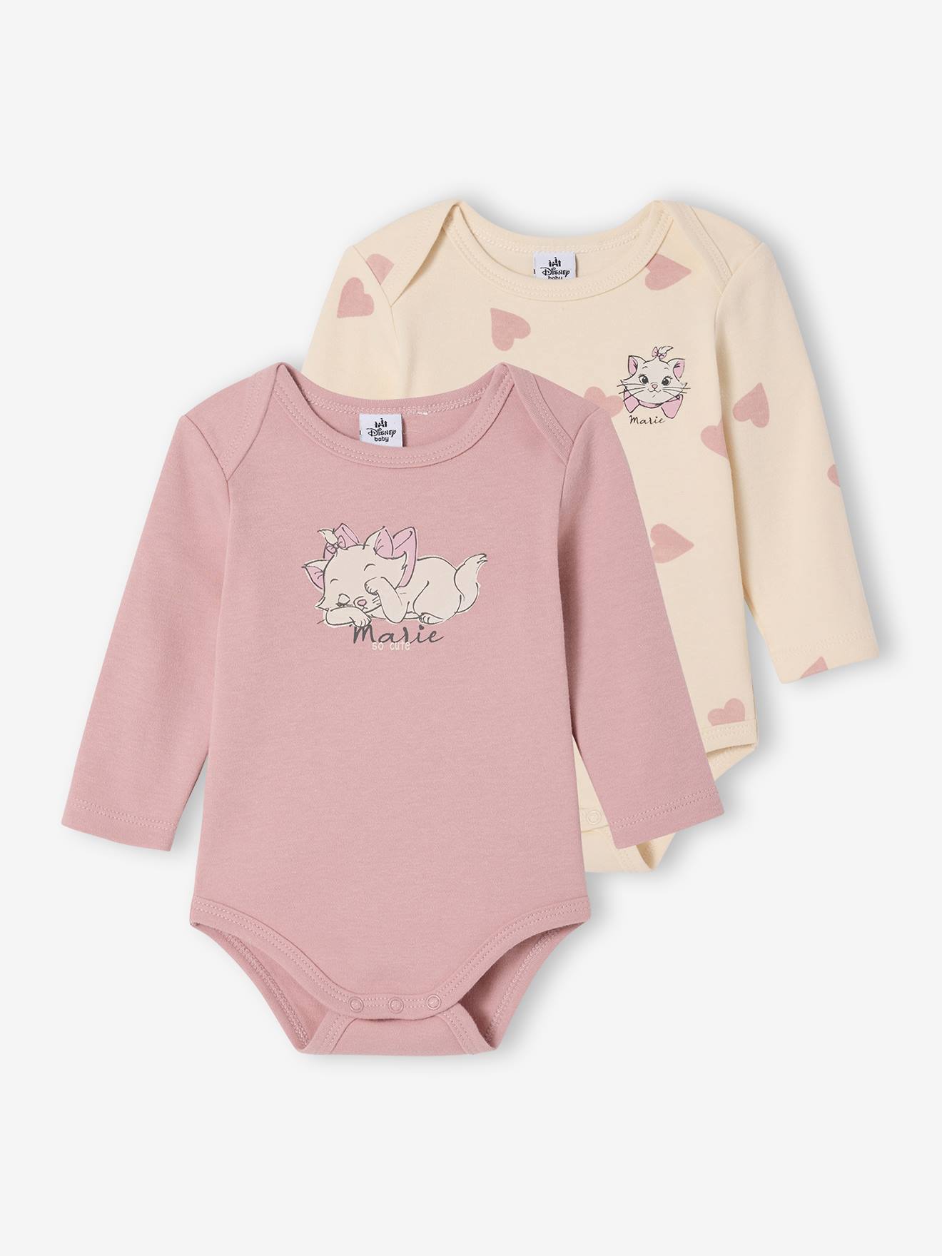 Set Van 2 Body's Voor Meisjes Disney Animals® Marie De Aristokatten Lila (poederkleur)
