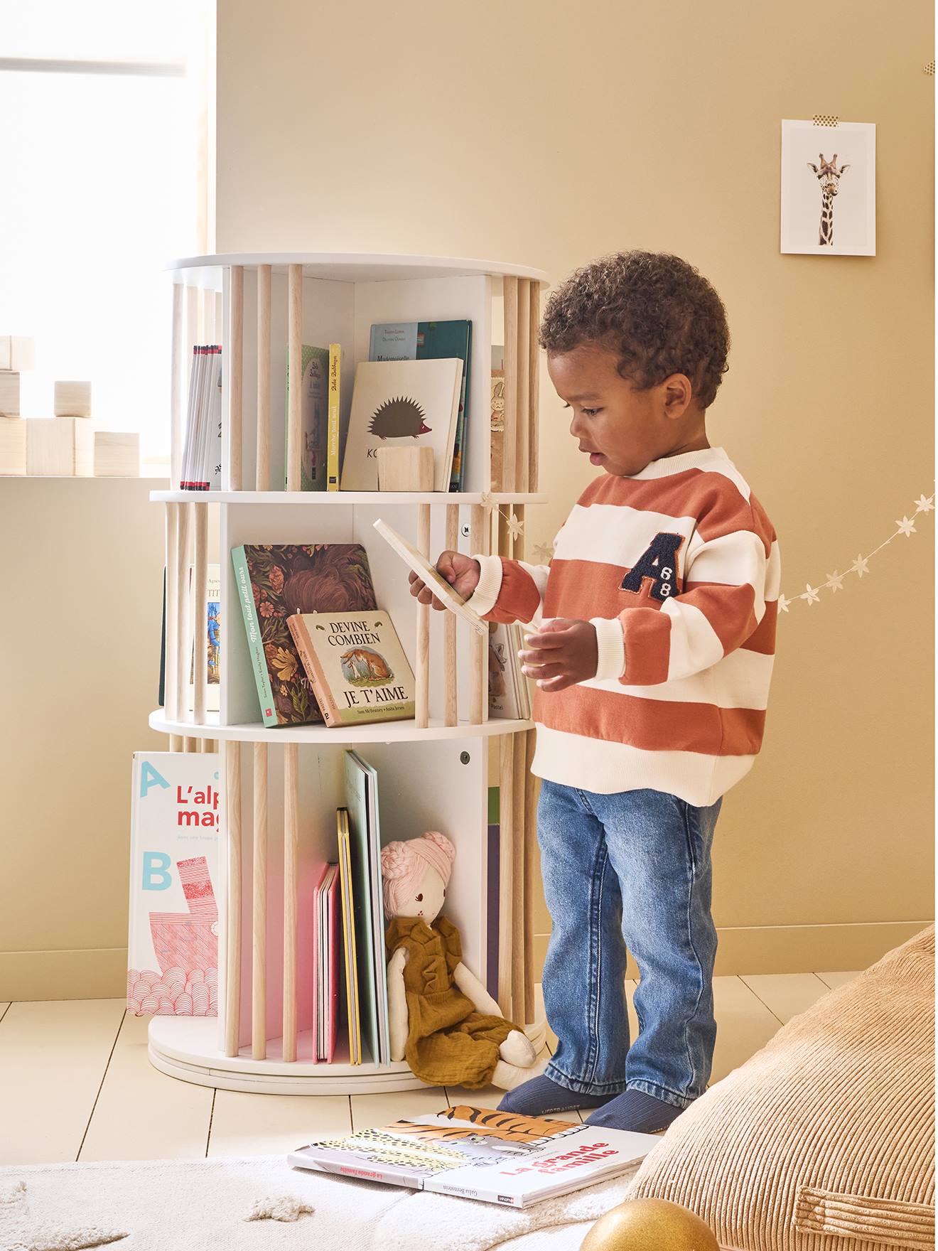 Vertbaudet Draaibare Boekenkast Met 3 Niveaus Wit
