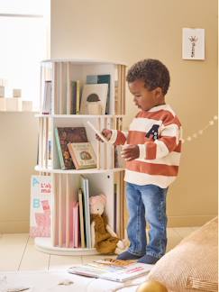 Slaapkamer en Opbergoplossingen-Draaibare boekenkast met 3 niveaus