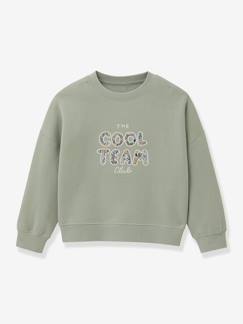 Meisje-Cool Team Meisje sweater Liberty stof biologisch katoen CYRILLUS