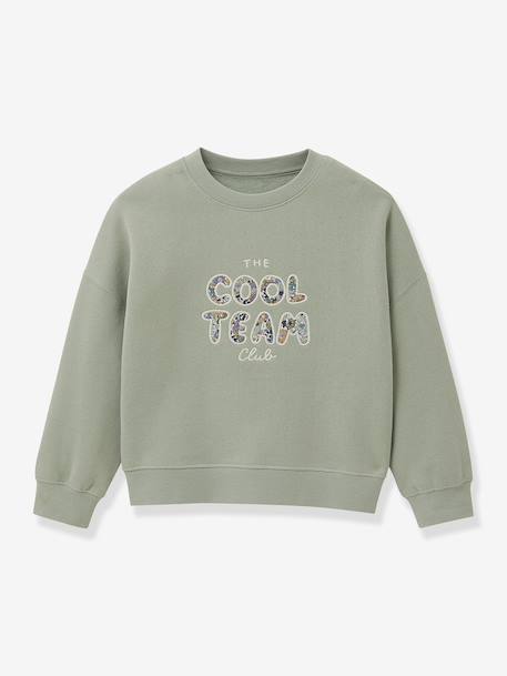 Fille-Sweat Cool Team Fille tissu Liberty coton biologique