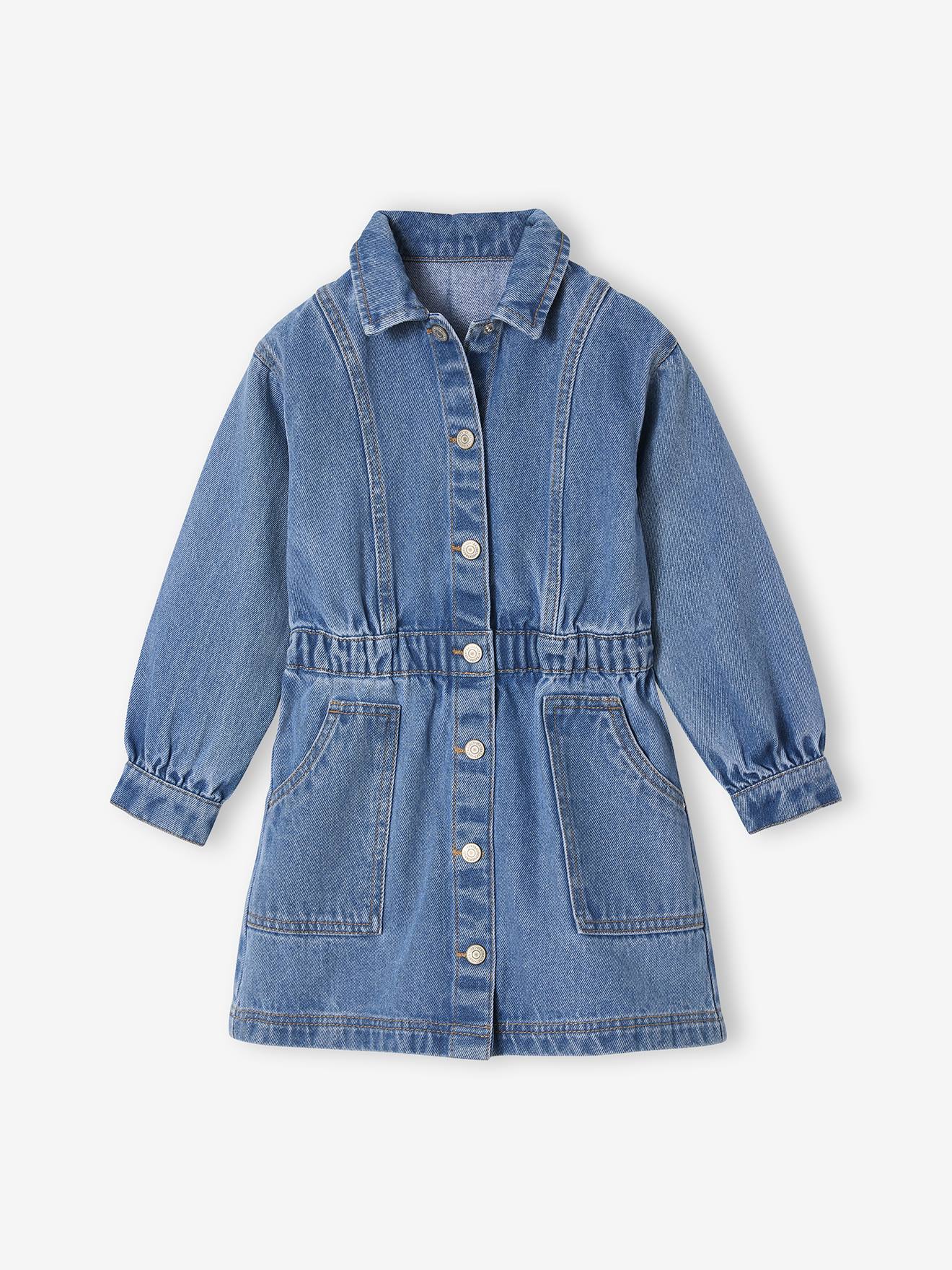 Vertbaudet Jeansjurk Voor Meisjes Middenblauw