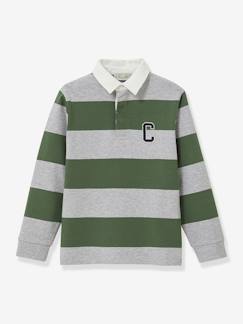 -Polo-rugby rayé garçon coton biologique