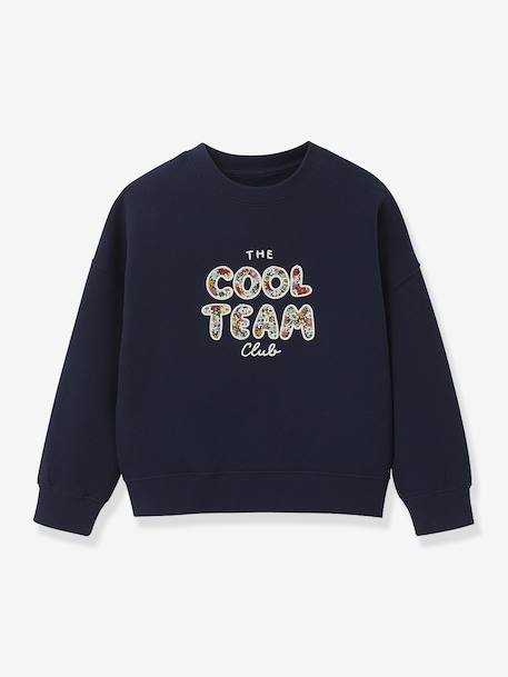 Fille-Sweat Cool Team Fille tissu Liberty coton biologique