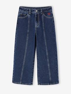 Meisje-Wijde jeans met stiksel aan de voorkant voor meisjes