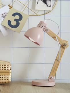 -Lampe à poser articulée en bois et métal
