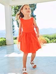 Robe de cérémonie fille en satin et tulle  - vertbaudet enfant 