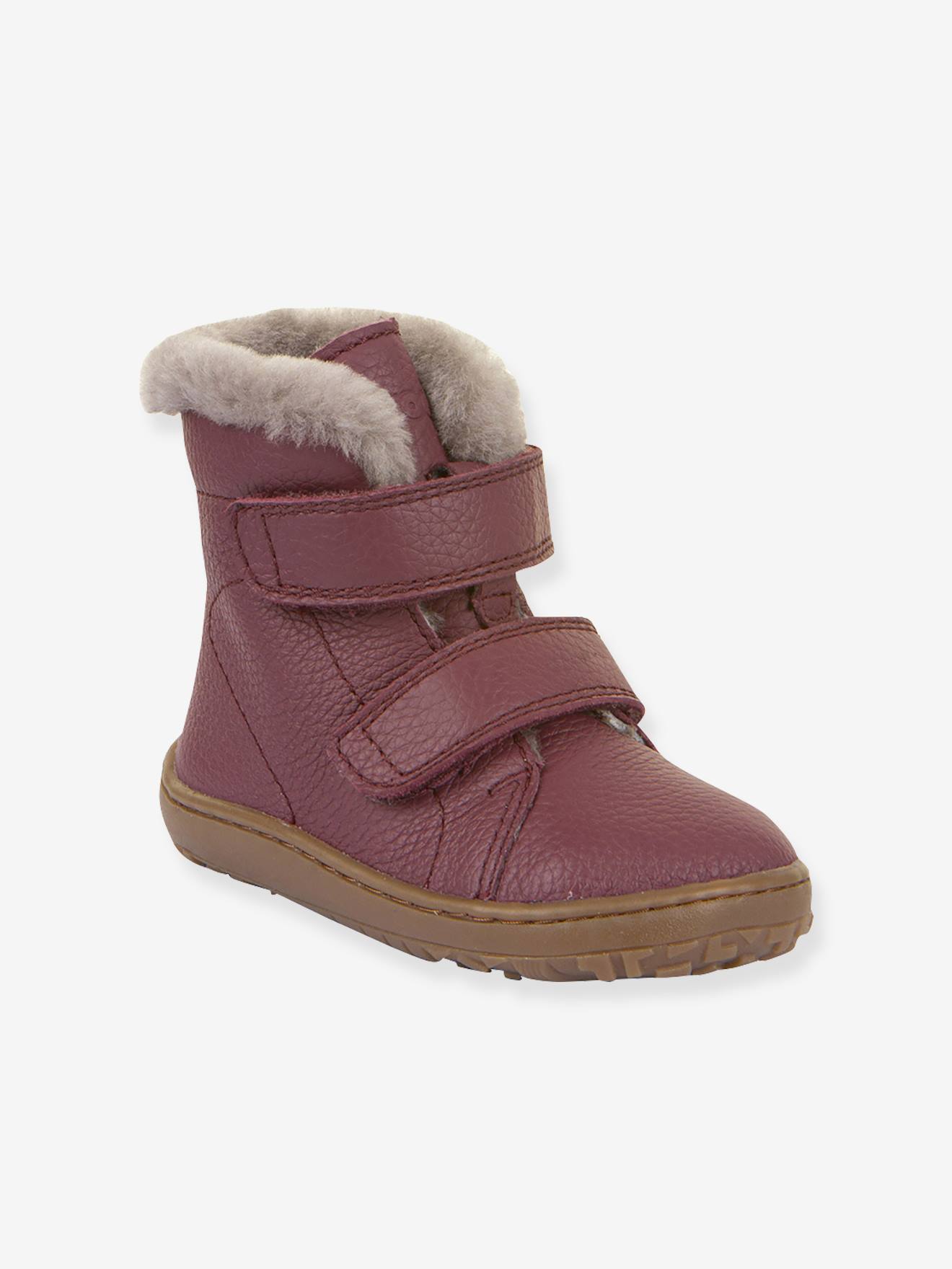 Barefoot laarzen kinderen BAREFOOT FURRY FRODDO bordeauxrood