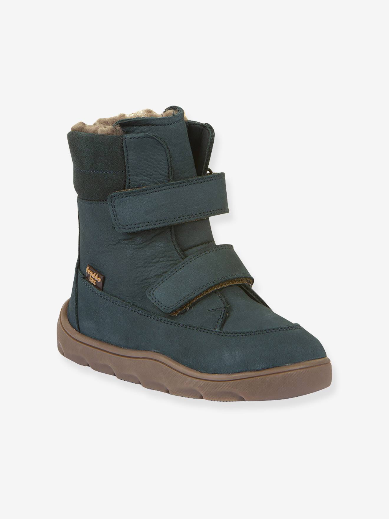 Blotevoetenlaarzen voor kinderen ZERU TEX WINTER BAREFOOT Froddo petrolblauw