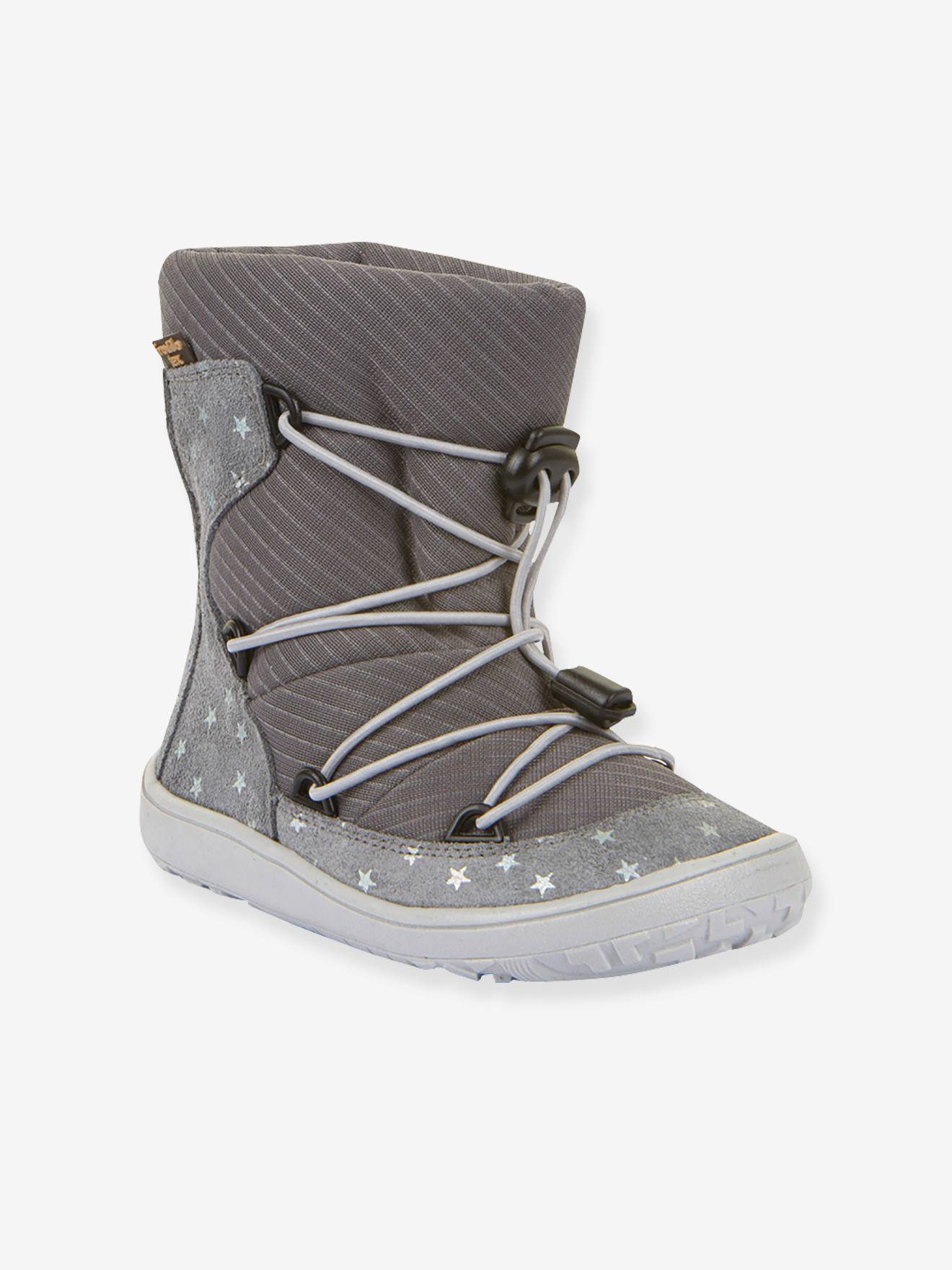 Blotevoetenlaarzen voor meisjes BAREFOOT TEX TRACK WOOL Froddo grijs