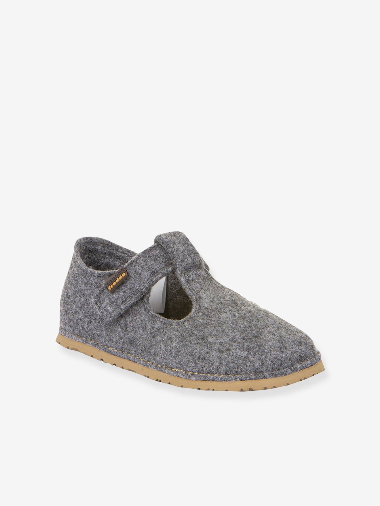 FLEXY WOOLY BAREFOOT FRODDO blotevoetensloffen voor kinderen gemêleerd grijs