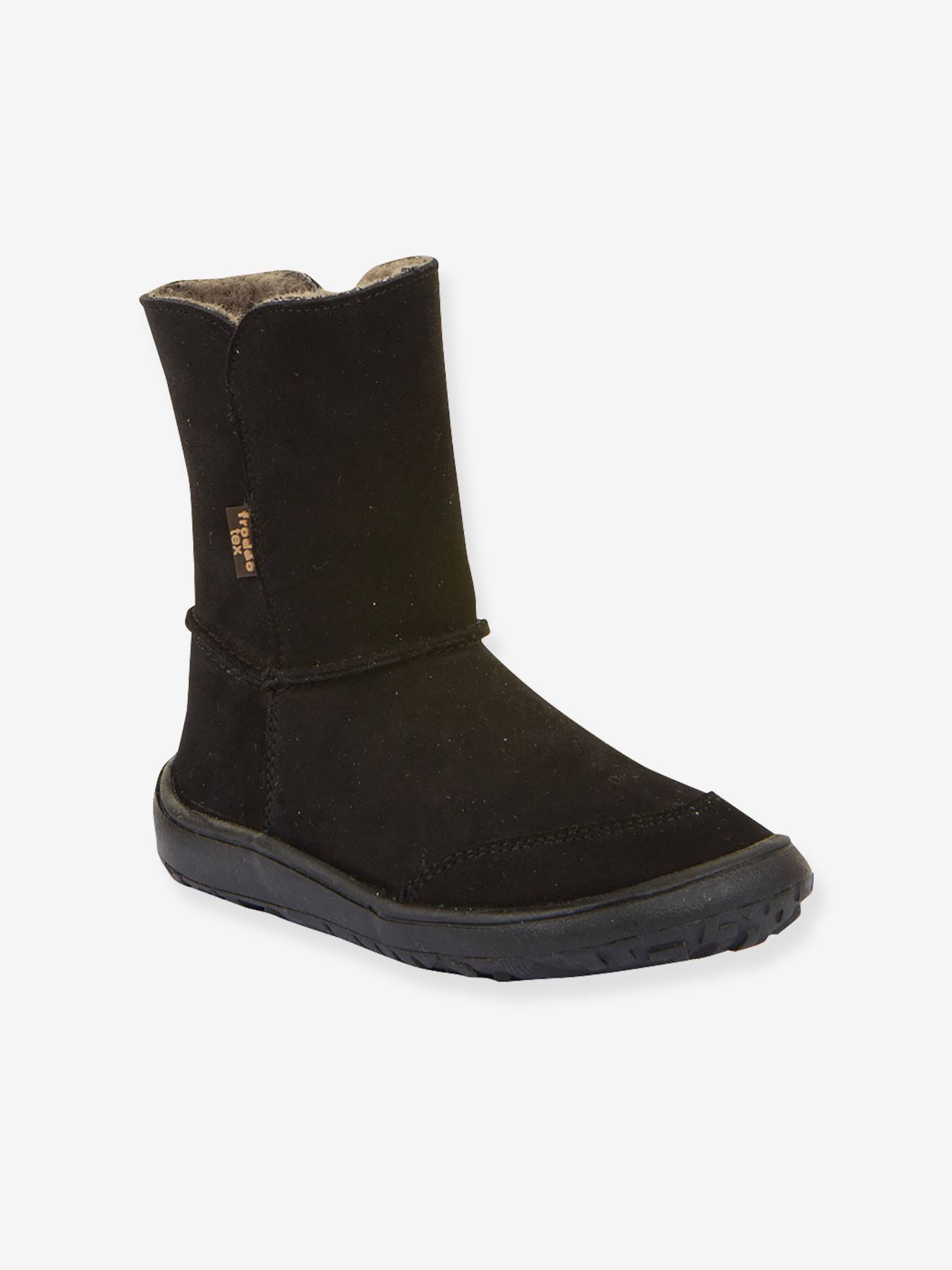 Blotevoetenlaarzen kinderen BAREFOOT TEX SUEDE Froddo zwart