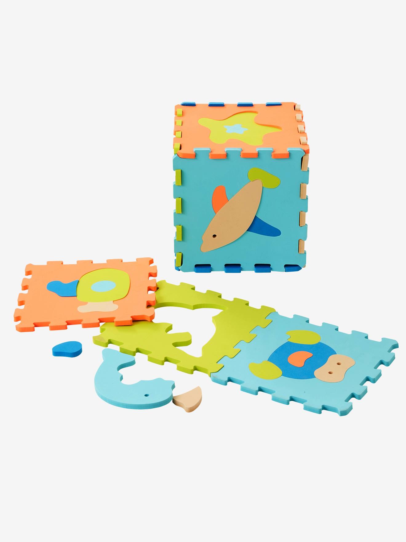 tapis puzzle geant en mousse ocean bleu