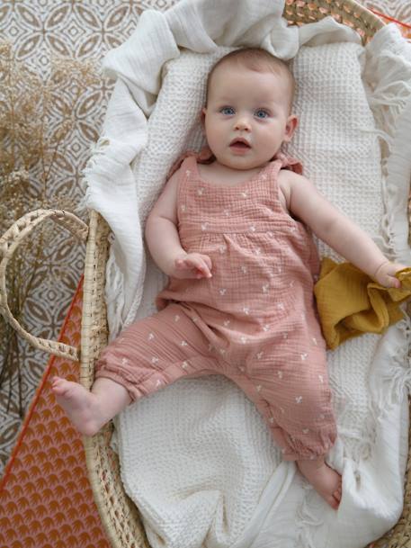 Combinaison Bebe Naissance Brodee En Gaze De Coton Rose Poudre Bebe Combinaison Bebe Naissance Brodee En Gaze De Coton Rose Poudre Bebe