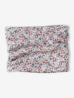 -Meisjes snood met bloemenprint en fleece voering