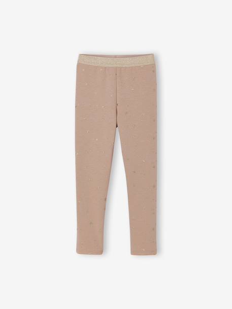 Fille-Legging fille doublé polaire imprimé étoiles brillantes