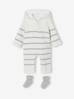 Bébé-Salopette, combinaison-Ensemble bébé combinaison + chaussettes coffret cadeau naissance