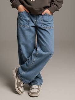 Jean large poches charpentier fille  - vertbaudet enfant