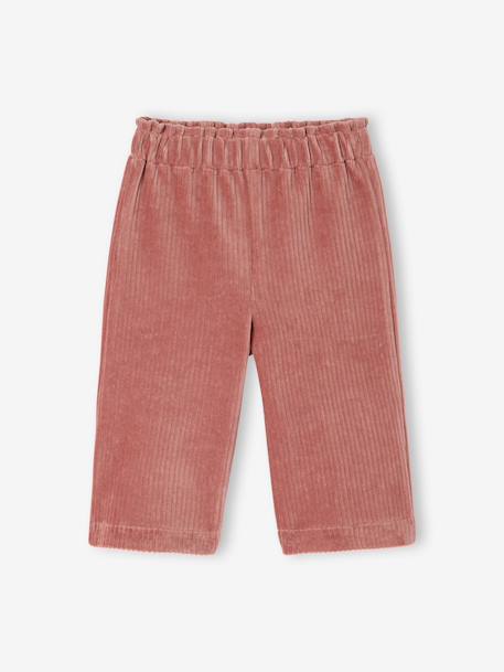 Fille-Pantalon-Pantalon bébé en velours forme large