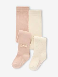 -Set van 2 paar panty's Kerstmis babymeisje