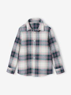 -Chemise garçon noël en flanelle à carreaux