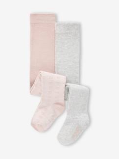 Baby-Sokken, kousen-Set van 2 paar panty's baby meisjes