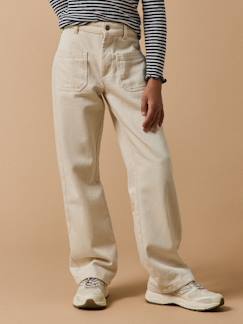 Meisje-Rechte broek voor meisjes van denim CYRILLUS