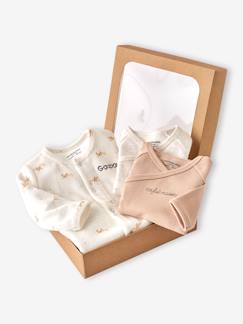 Bébé-Pyjama, surpyjama-Pyjama bébé en velours + 2 bodies coffret cadeau naissance