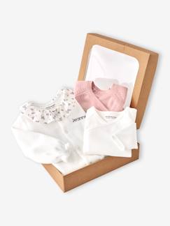 Baby-Babypakje 3-delige set in effen tricot vestje + babyslaappakje + body