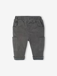 Baby-Babybroek met battle fit in fluweel/velours met voering