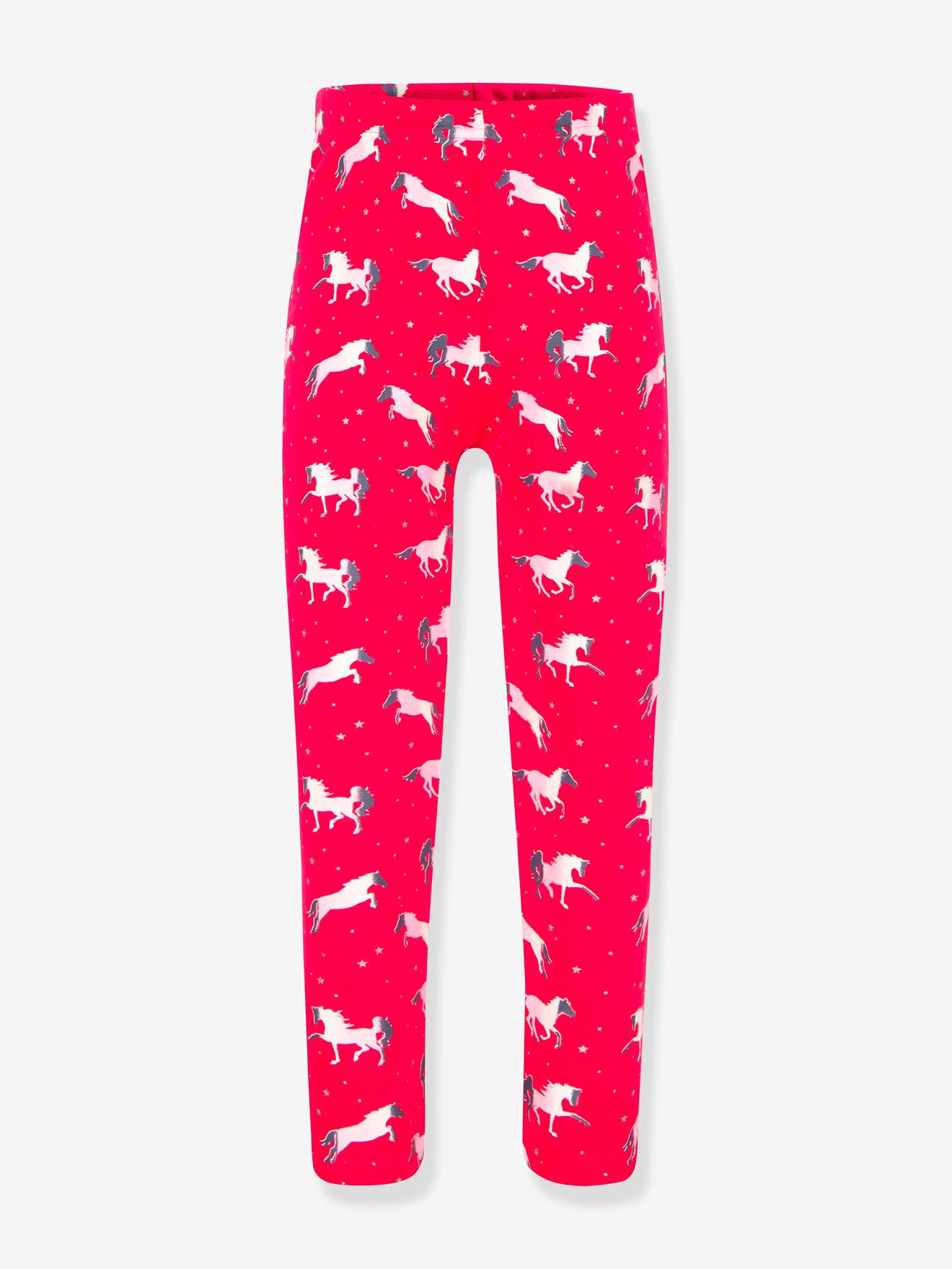 HAPPY GIRLS thermische legging voor meisjes met paarden snoepjesroze