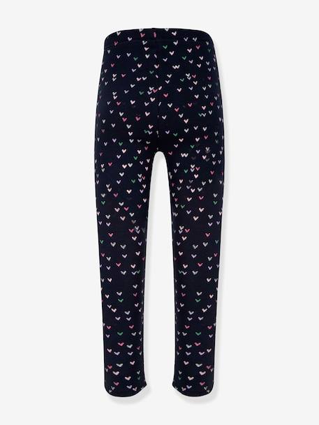 Thermoleggings HAPPY GIRLS meisjes Harten gemêleerd grijs+grenadine+marineblauw+roze (poederkleur) - vertbaudet enfant 