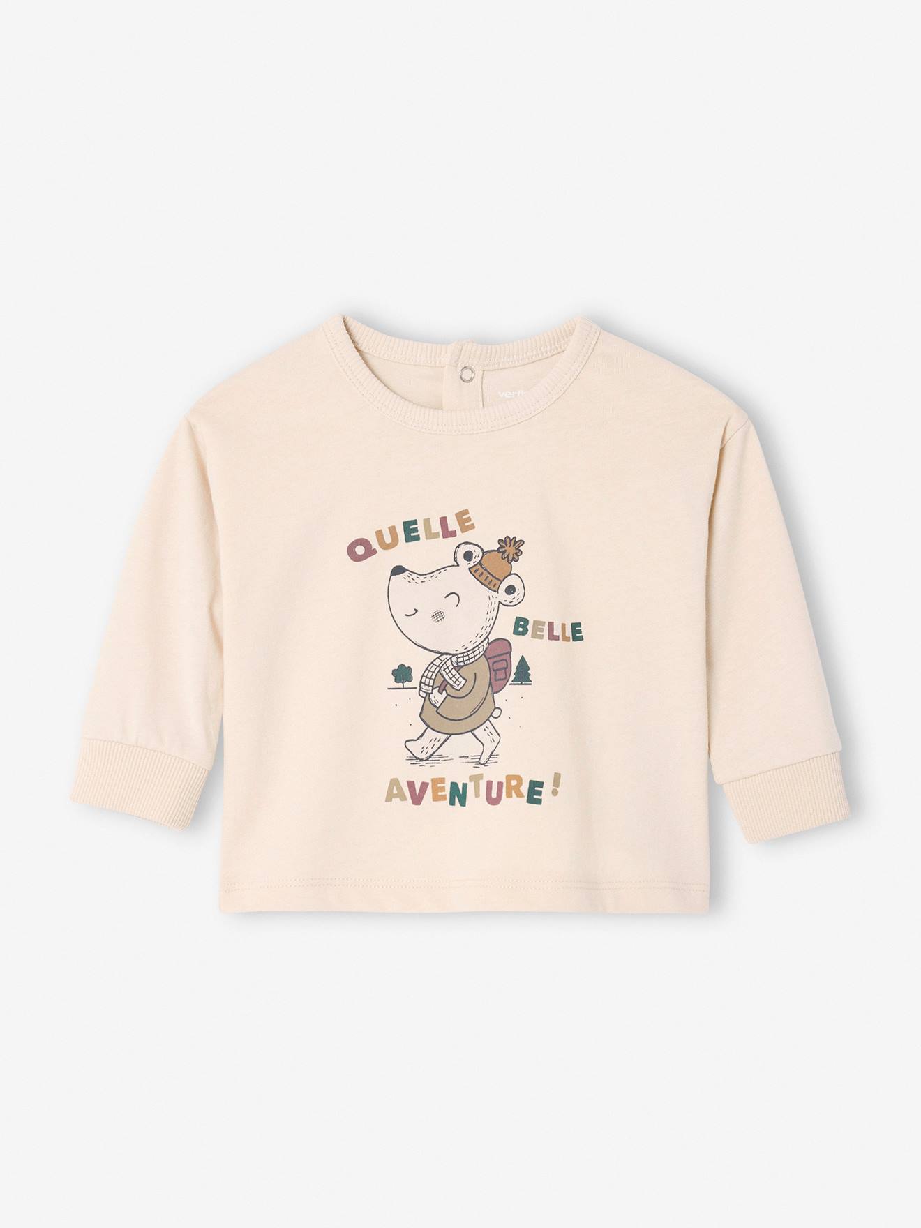 Vertbaudet T-shirt Baby Met Lange Mouwen En Muizenprint Vanille