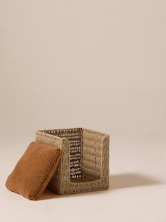 Linge de maison et décoration-Panier cube pour chat en corde de papier