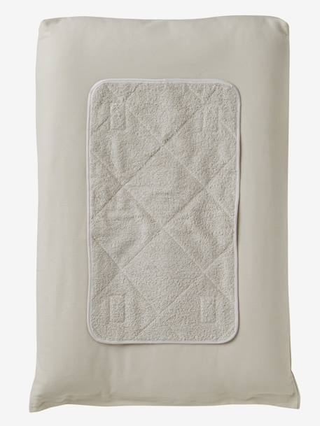 Lot de 2 tapis pour matelas BLANC+GRIS CLAIR - vertbaudet enfant 