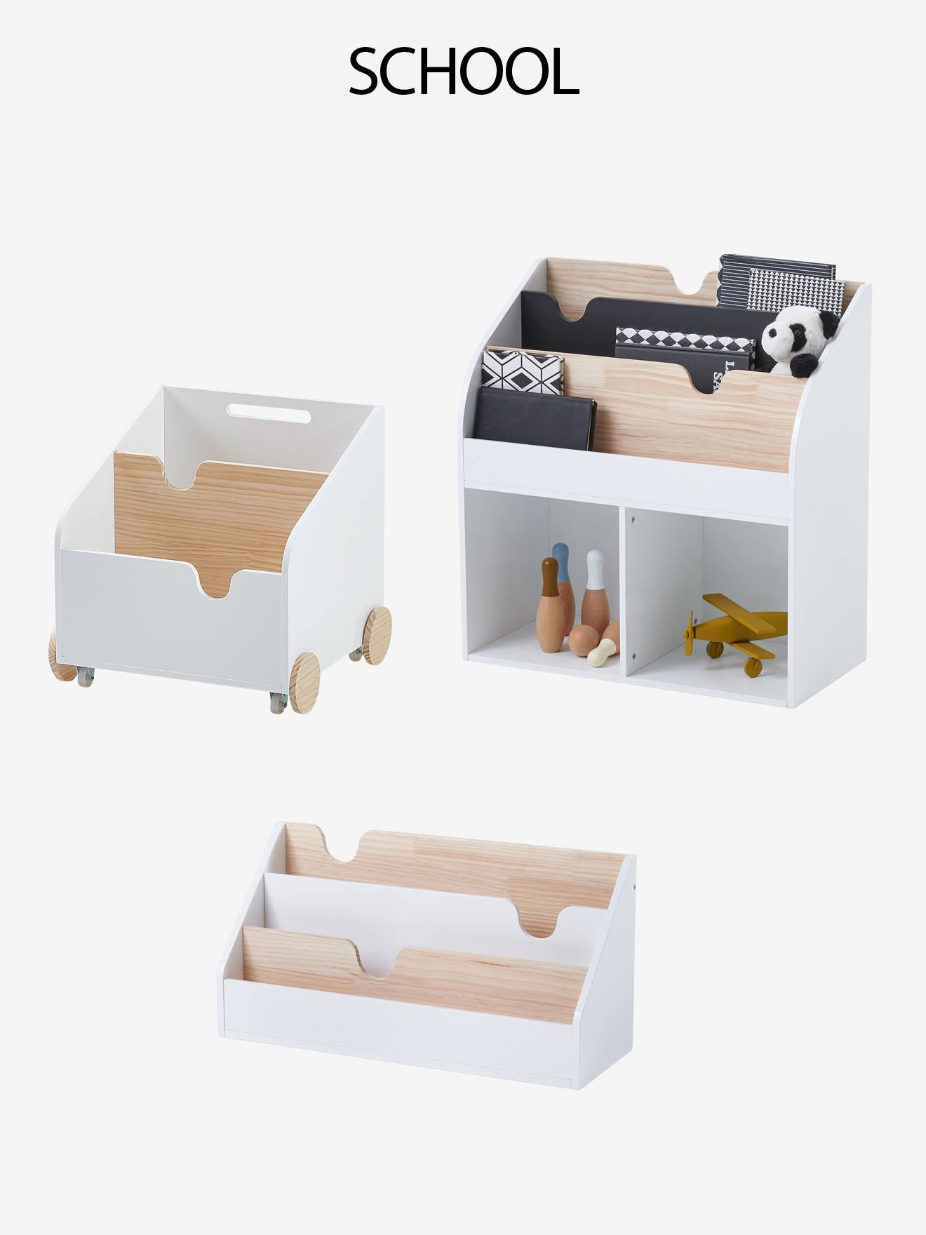 Coffre à jouets RÉTRO - blanc, Chambre et rangement