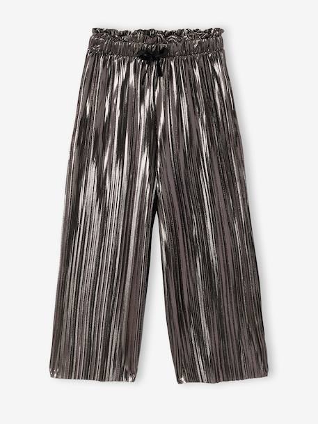 Fille-Pantalon fille large lamé plissé